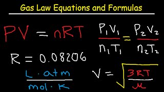 Gas Laws  Equations and Formulas [upl. by Tdnerb144]