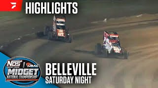 𝑯𝑰𝑮𝑯𝑳𝑰𝑮𝑯𝑻𝑺 USAC NOS Energy Drink National Midgets  Belleville Short Track  May 18 2024 [upl. by Anahpets]