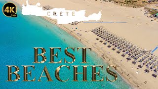 Crete Best Beaches in 4k  Crete Greece travel video  Aerial Drone 2024 [upl. by Torie]