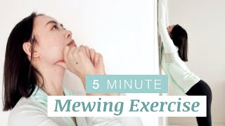 5 Minute Daily Mewing Exercise – Reduce Neck Hump Double Chin [upl. by Oric]