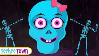 Glowing Scary Skeleton Song  More Spooky Fun Nursery Rhymes By Teehee Town [upl. by Perl]