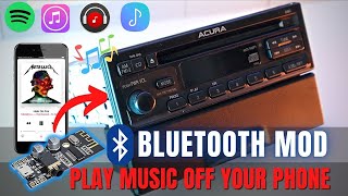 Add BLUETOOTH to Car CD Player Stereo  Vintage OEM Radio Mod [upl. by Siraval]