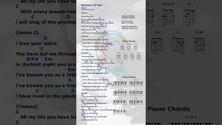 Lyrics and Chords of Goodness of God by Bethel Music and Jane [upl. by Ahsiekin]