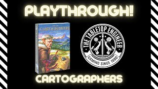 Cartographers  Playthrough  Game 1 [upl. by Anilahs]