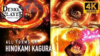 All Hinokami Kagura Forms 4K 60FPS  Demon Slayer [upl. by Kath]