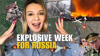 RUSSIA EXPLOSIVE WEEK 4 FIGHTER JETS MISSILE BOAT GENERAL OIL REFINERY Vlog 592 War in Ukraine [upl. by Annoek]