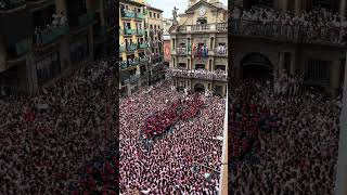 The Chupinazo is the Opening Ceremony for the week of the running of the bulls in Pamplona Spain [upl. by Latty]