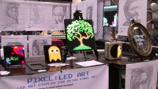 PIXEL LED ART  Maker Faire 2014 [upl. by Hanford992]