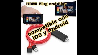 HDMI plug and play compatible con IOS y Android ¿MHL [upl. by Yekcor]