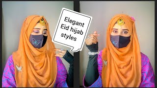 Most requested Eid hijab styles🌙💝আবারও কমেন্টের উত্তর দিলাম  SanjidaAlam [upl. by Roseann216]