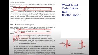 Wind Load Calculation Reference I BNBC 2020 [upl. by Leverett]