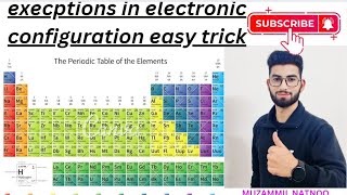 Exceptions in electronic configuration Periodic Table Lec 2  Easy Trick By Muzammil Natnoo [upl. by Sager]