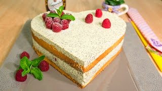 VerpoortenMohnSahneTorte mit frischen Himbeeren und Eierlikör [upl. by Moclam435]