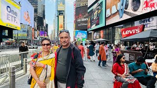 Durga Puja for the first time in Times Square USA  Bharat Sevashram Puja  Creates Global Harmony [upl. by Oralla]