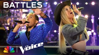 DREION and Georgia Starnes Phenomenal Duet is the quotPerfect Combinationquot  The Voice Battles  NBC [upl. by Bartie887]