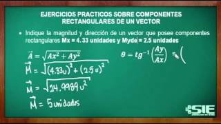 Componentes Rectangulares De Un Vector Ejercicio 4 [upl. by Trueman]