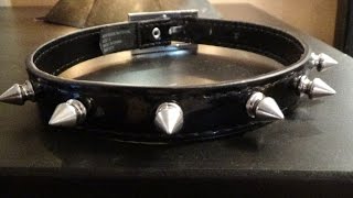 DIY How To Make A Studded PunkGoth Choker [upl. by Allecsirp]