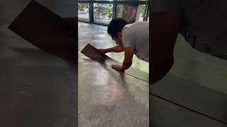 Vinyl flooring installation easy with glue [upl. by Yreffoeg]