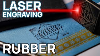 Laser Engraving Rubber Make Rubber Stamps [upl. by Thoma]