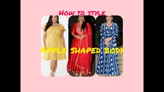 Apple shaped body clothes💃Best style to dress apple shape body ll plus size fashion tips [upl. by Elazaro]