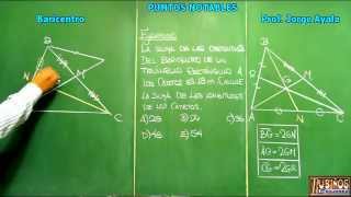 BARICENTRO DEMOSTRACION EN PUNTOS NOTABLES EN UN TRIANGULO [upl. by Maxma195]