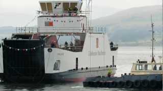 Ferry launch at Ferguson Shipbuilders 17122012 [upl. by Ettenad641]