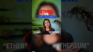 Ether vs Ethereum crypto [upl. by Lonnard811]