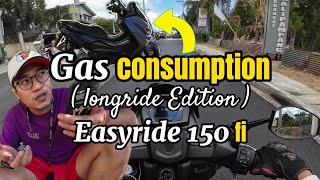 Easyride 150 fi  gas consumption LONGRIDE EDITION  longblackmoto easyride150fi smallyoutuber [upl. by Savdeep]