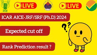 ICAR SRF PhD expected cutoff  Rank prediction [upl. by Kooima]