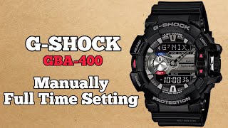 How To Setting Time Manually GSHOCK GBA400 Bluetooth Connected Watch  SolimBD [upl. by Shem559]