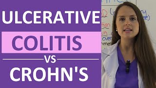 Crohns Disease vs Ulcerative Colitis Nursing  Crohns vs Colitis Chart Symptoms Treatment [upl. by Nivel490]