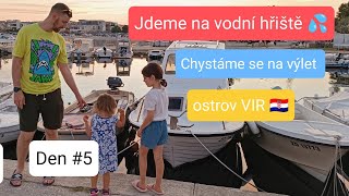 Chorvatsko 2023 🇭🇷 Den 5 Den na pláži 🌴 jdeme na vodní atrakci a večerni procházka po Viru [upl. by Aloisia623]