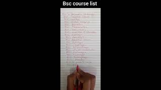 Here is the BSC course list of top bsc courses after 12th that students from science stream pcbm [upl. by Ecnarrot]