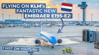 TRIPREPORT  KLM Royal Dutch Airlines ECONOMY  Berlin  Amsterdam  Embraer E195E2 [upl. by Hewie442]