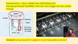 Elektrolyse galvaniseren kwantitatief chemisch rekenen aan elektrolyse [upl. by Enitram]