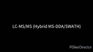 LCMSMS Hybrid MSDDASWATH [upl. by Ayanet]