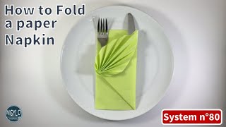 How to fold a paper napkin with pocket and decoration  Napkin Folding [upl. by Erodisi]