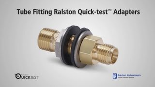 How to Use Tube Fitting Quicktest Bulkhead Adapters  Ralston Instruments [upl. by Assereht]