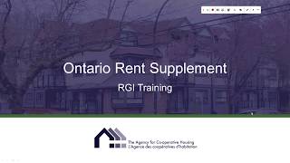 Ontario Rent Supplement Webinar  November 28th 2018 [upl. by Novahc]