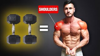 The Ultimate Shoulder Workout for Mass DUMBBELLS ONLY [upl. by Eicyaj]