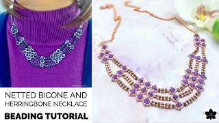 Herringbone Bracelet Tutorial Three Bead Spiral Herringbone Rope [upl. by Modnar]