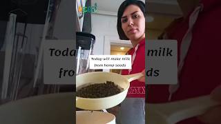 How make milk from hemp seeds 🥛✨🪄 shorts [upl. by Phemia]