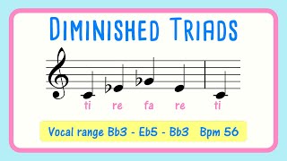 Diminished Triad Arpeggios  Vocal Exercise [upl. by Willdon]