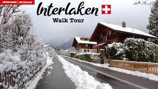 INTERLAKEN Switzerland  Walking Tour of Best tourist place in Switzerland 4K 60fps Video [upl. by Tamarah]