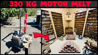 320KG Massive Motor Melt  Free Copper  Scrap Salvage Bulk Copper Bars  ASMR Metal Melting [upl. by Vola]