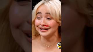 Sabrina Carpenter CRIES after eating Hot Wings 😂😭 [upl. by Esinrahs]