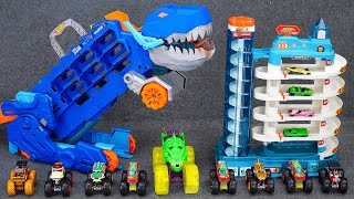 62 Minutes Hot Wheels Collection Unboxing Review ASMR 🔥 Hot Wheels TRex Dinosaur Transport Station [upl. by Leryt]