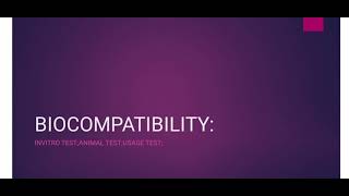 Biocompatibility short notesslide sharemicrobiologyanimalinvitrousage test [upl. by Aihsetan]