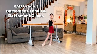 RAD Grade 3 Ballet  Battement Tendu amp Battement Glisse [upl. by Sax]