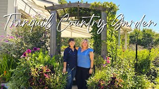 A Country Homes Beautiful amp Tranquil Backyard Garden Tour [upl. by Thora]